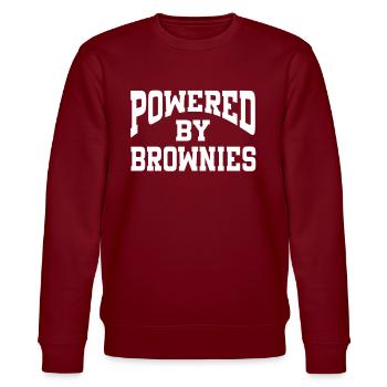 Powered By Brownies - Stanley/Stella CHANGER Unisex Organic Sweatshirt - burgundy - Front - Nik (191cm) & Marisol (170cm)