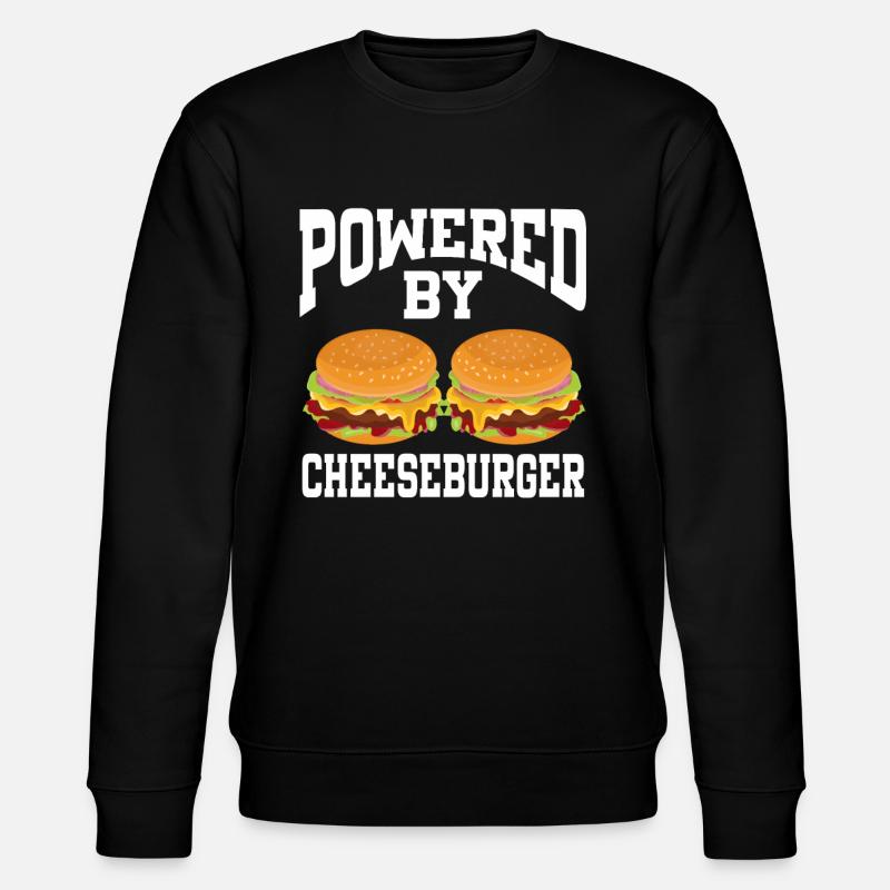 Powered By Cheeseburger - Stanley/Stella Unisex Bio-Sweatshirt CHANGER  - Schwarz