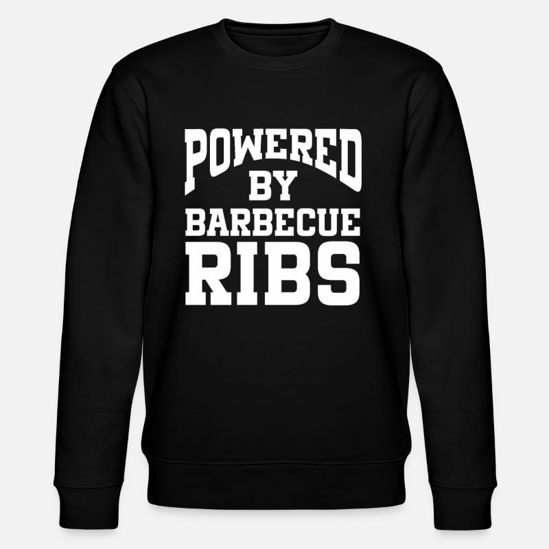 Powered By Barbecue Ribs - Stanley/Stella CHANGER Unisex Organic Sweatshirt - black