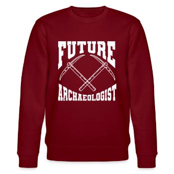 Archaeologist Archaeology - Stanley/Stella CHANGER Unisex Organic Sweatshirt - burgundy - Front - Nik (191cm) & Marisol (170cm)