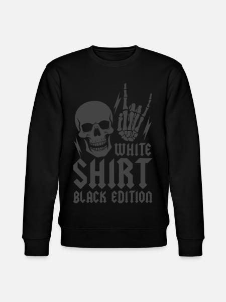 White Shirt Black Edition - Stanley/Stella CHANGER Unisex Organic Sweatshirt - black