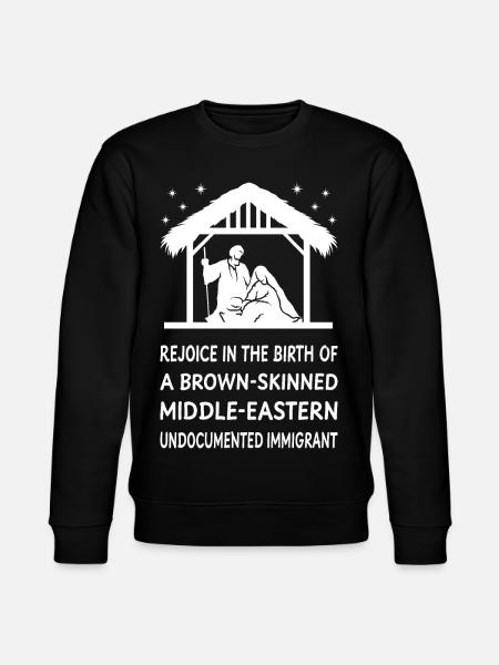 Christmas - Jesus Middle-Eastern Immigrant II - Stanley/Stella CHANGER Unisex Organic Sweatshirt - black
