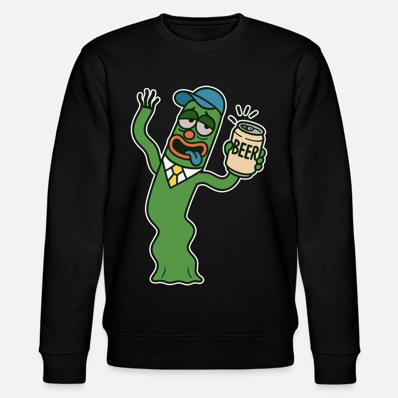 Wobbly-wobbly beer can comrade - Stanley/Stella CHANGER Unisex Organic Sweatshirt - black