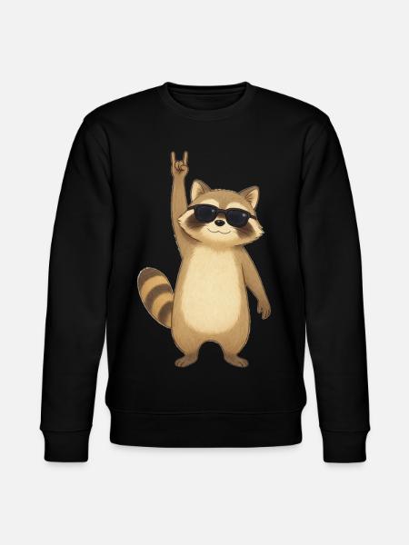 Bascule rétro raton laveur - Sweat bio CHANGER Stanley/Stella Unisexe - noir