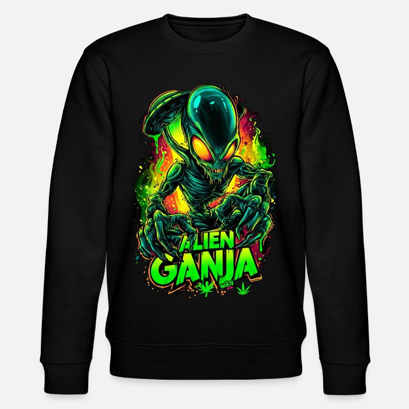 Ganja extraterrestre - Sweat bio CHANGER Stanley/Stella Unisexe - noir