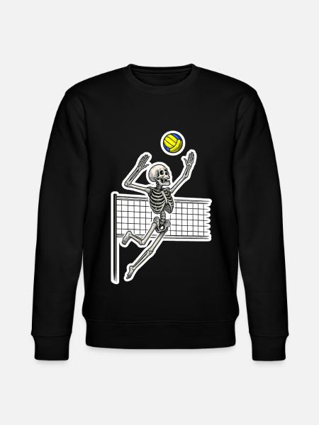 Volleyball Skeleton Spike - Stanley/Stella CHANGER Unisex Organic Sweatshirt - black