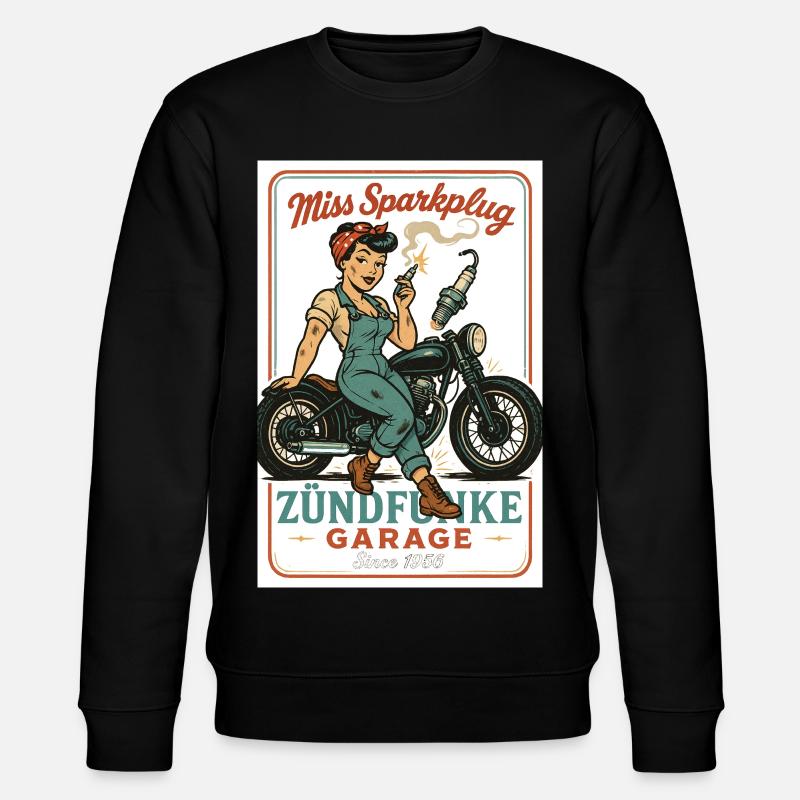 Miss Sparkplug – Zündfunke Garage Queen - Sweat bio CHANGER Stanley/Stella Unisexe - noir