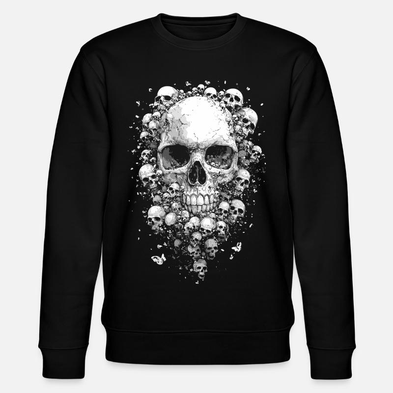 Totenköpfe punk - Stanley/Stella Unisex Bio-Sweatshirt CHANGER  - Schwarz