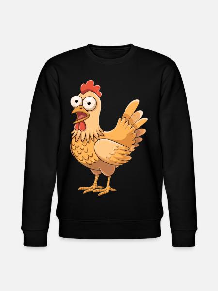 Morsom kylling tegneserie gård humor - Stanley/Stella CHANGER økologisk unisex-sweatshirt - svart