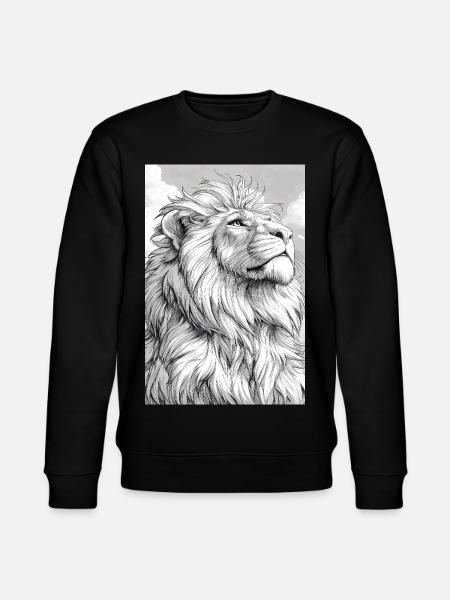 Illustration of a lion - Stanley/Stella CHANGER Unisex Organic Sweatshirt - black