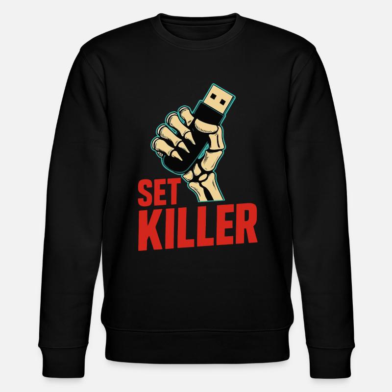 Set Killer – DJ Power - Stanley/Stella CHANGER Unisex Organic Sweatshirt - black