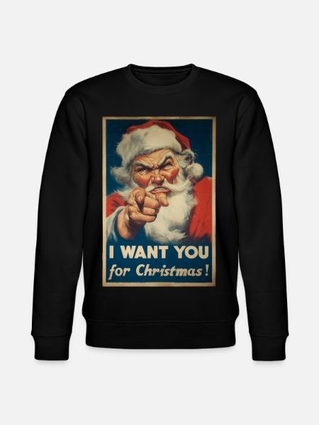 Weihnachtsmann Werbeplakat - Stanley/Stella Unisex Bio-Sweatshirt CHANGER  - Schwarz