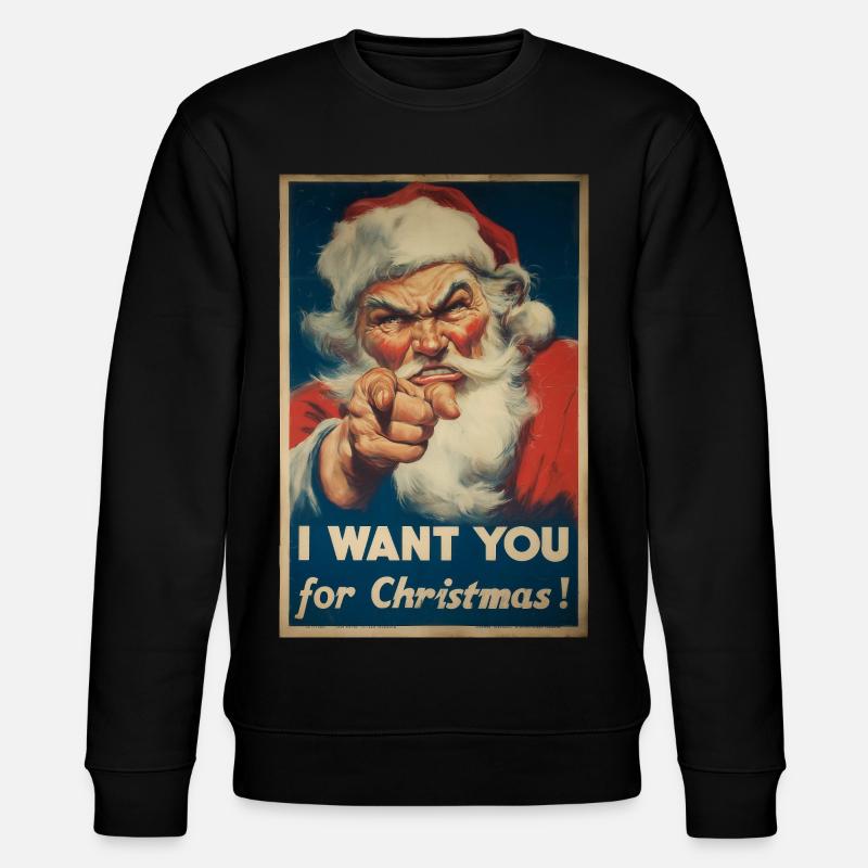 Affiche publicitaire du Père Noël - Sweat bio CHANGER Stanley/Stella Unisexe - noir