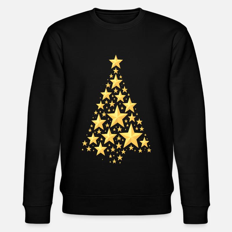 SAPIN DE NOËL AVEC DES ÉTOILES - Sweat bio CHANGER Stanley/Stella Unisexe - noir