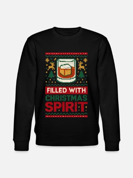 Alcohol Christmas Spirit - Stanley/Stella CHANGER Unisex Organic Sweatshirt - black
