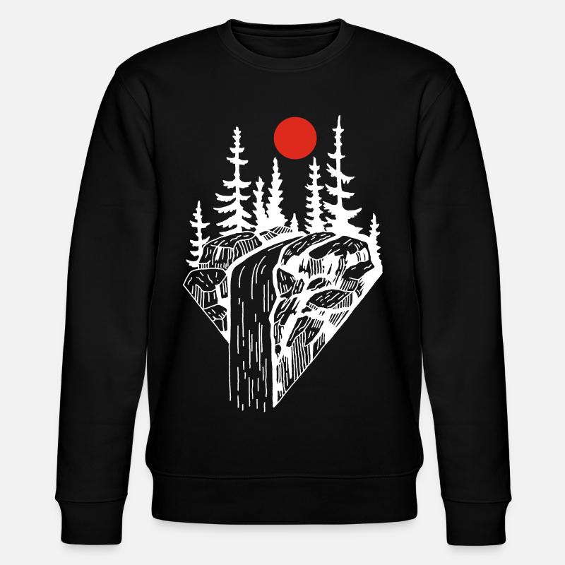 Le soleil rouge et la cascade blanche - Sweat bio CHANGER Stanley/Stella Unisexe - noir