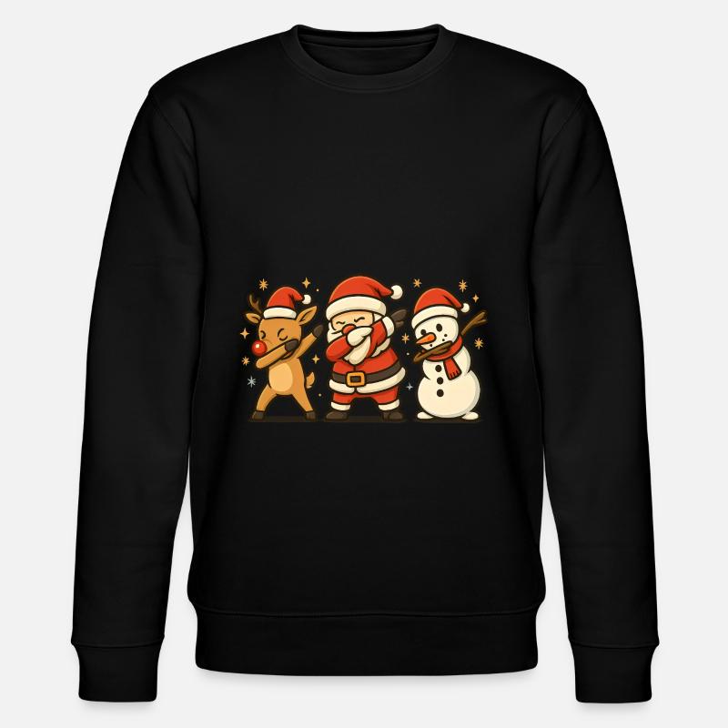 Weihnachten Dab - Stanley/Stella Unisex Bio-Sweatshirt CHANGER  - Schwarz