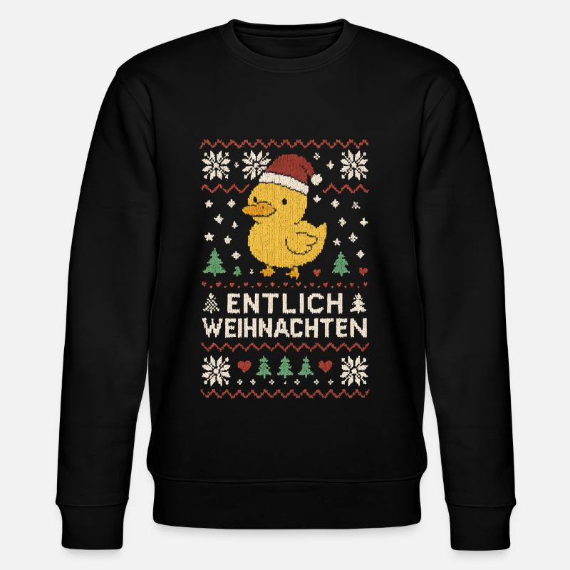 Entlich Christmas Ugly Christmas Saying - Stanley/Stella CHANGER Unisex Organic Sweatshirt - black