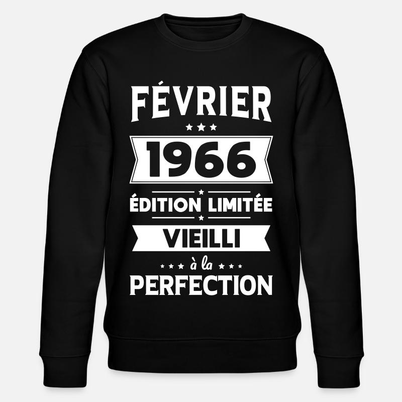 60-jähriges Jubiläum – Februar 1966 Perfektion - Stanley/Stella Unisex Bio-Sweatshirt CHANGER - Schwarz