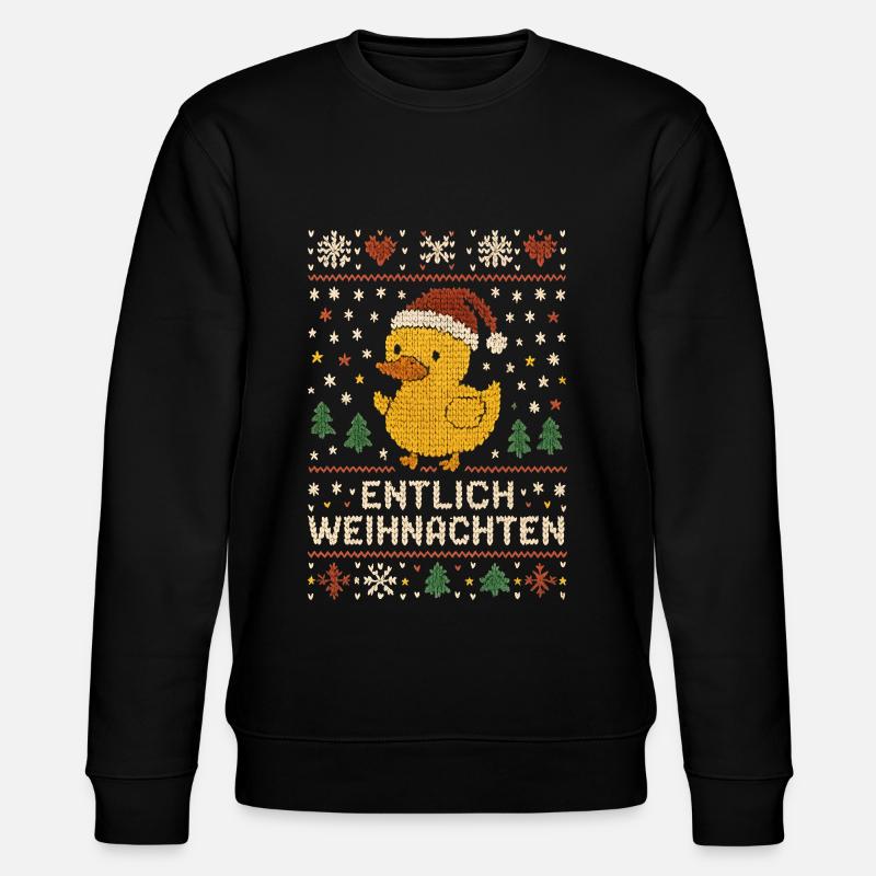 entlich weihnachten - Stanley/Stella Unisex Bio-Sweatshirt CHANGER  - Schwarz