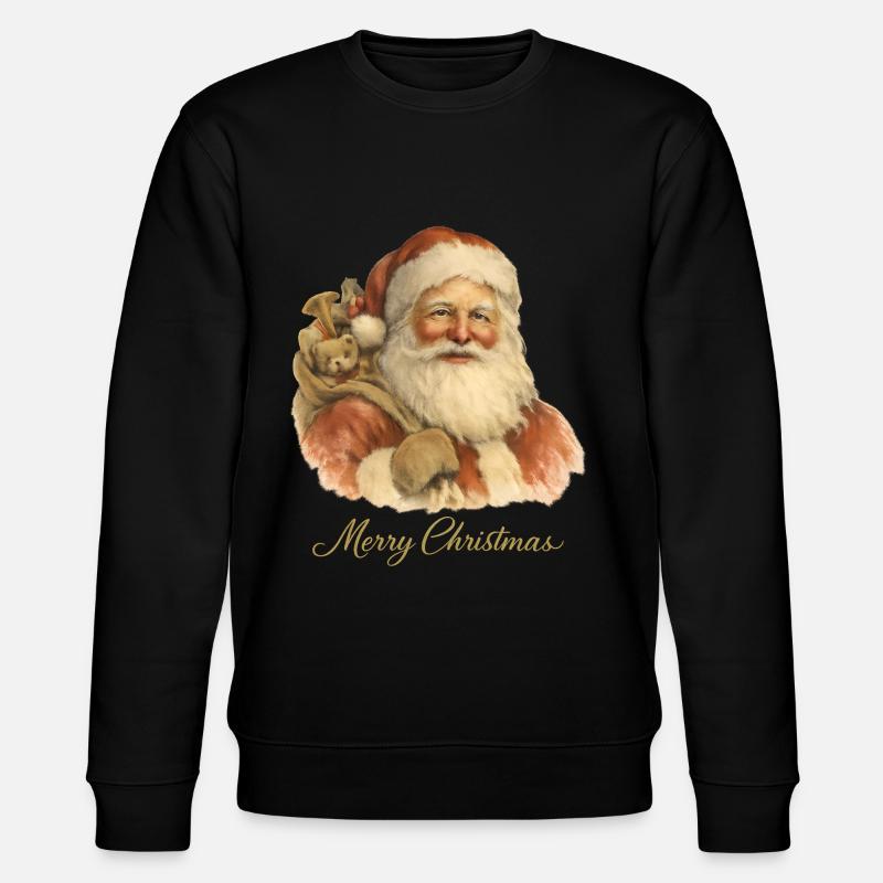 Merry Christmas Santa Weihnachtsmann - Stanley/Stella Unisex Bio-Sweatshirt CHANGER  - Schwarz