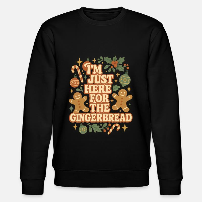 Gingerbread Lebkuchen Weihnachten - Stanley/Stella Unisex Bio-Sweatshirt CHANGER  - Schwarz