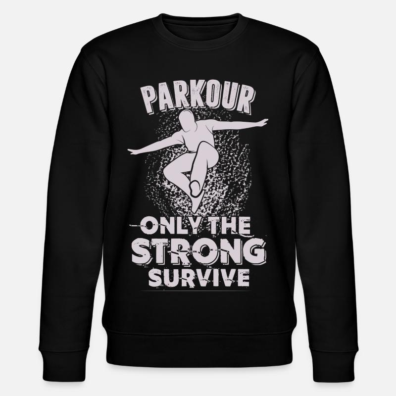 Parkour Only The Strong Survive - Stanley/Stella CHANGER Unisex Organic Sweatshirt - black