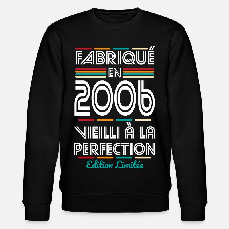 2006 – Hergestellt – Perfekt gereift - Stanley/Stella Unisex Bio-Sweatshirt CHANGER  - Schwarz