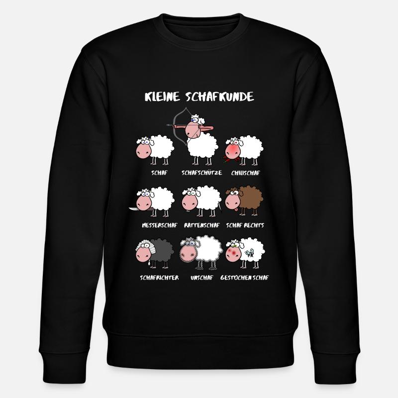 A little sheep knowledge - Stanley/Stella CHANGER Unisex Organic Sweatshirt - black