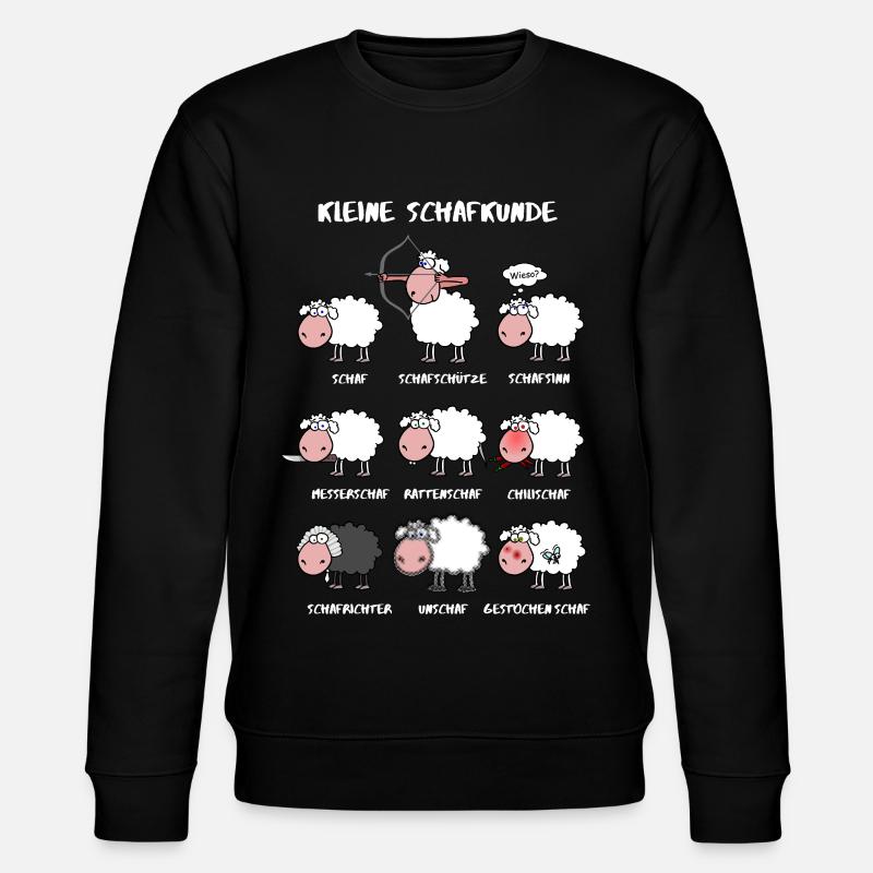 Kleine Schafkunde - Stanley/Stella Unisex Bio-Sweatshirt CHANGER  - Schwarz