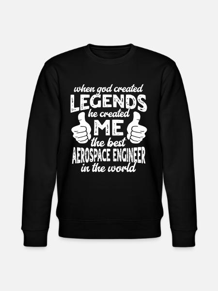 Best Aeronautical Engineer Legend - Stanley/Stella CHANGER Unisex Organic Sweatshirt - black