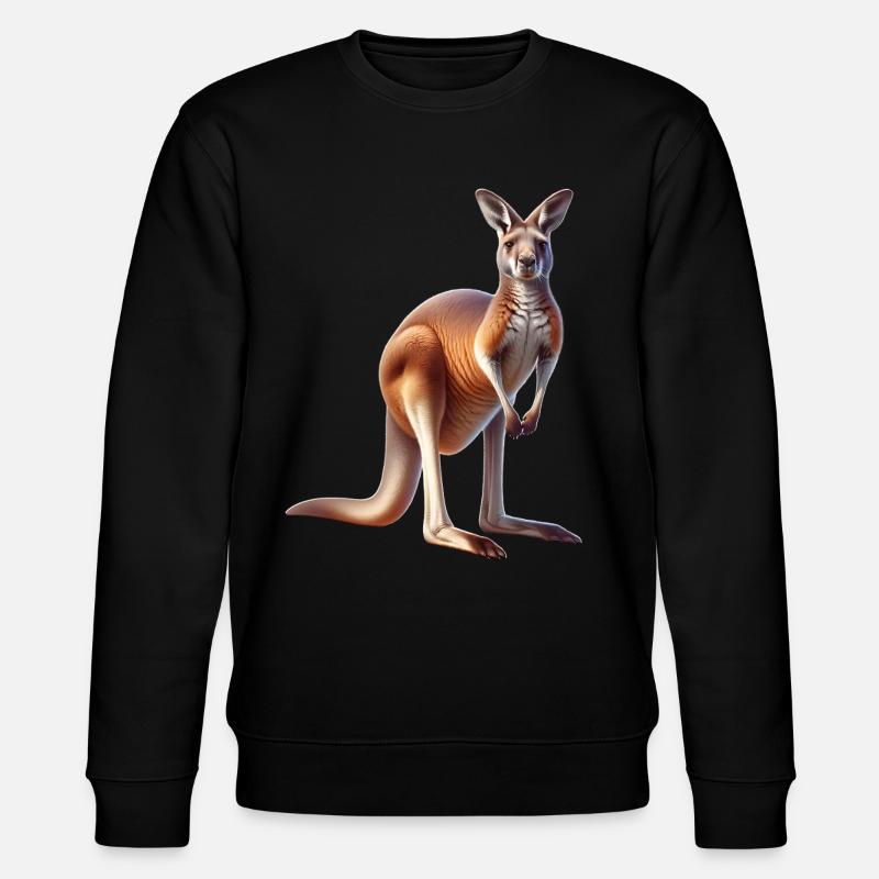 Känguru - Stanley/Stella Unisex Bio-Sweatshirt CHANGER  - Schwarz