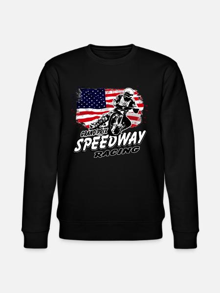Speedway - USA Flag - Stanley/Stella CHANGER Unisex Organic Sweatshirt - black