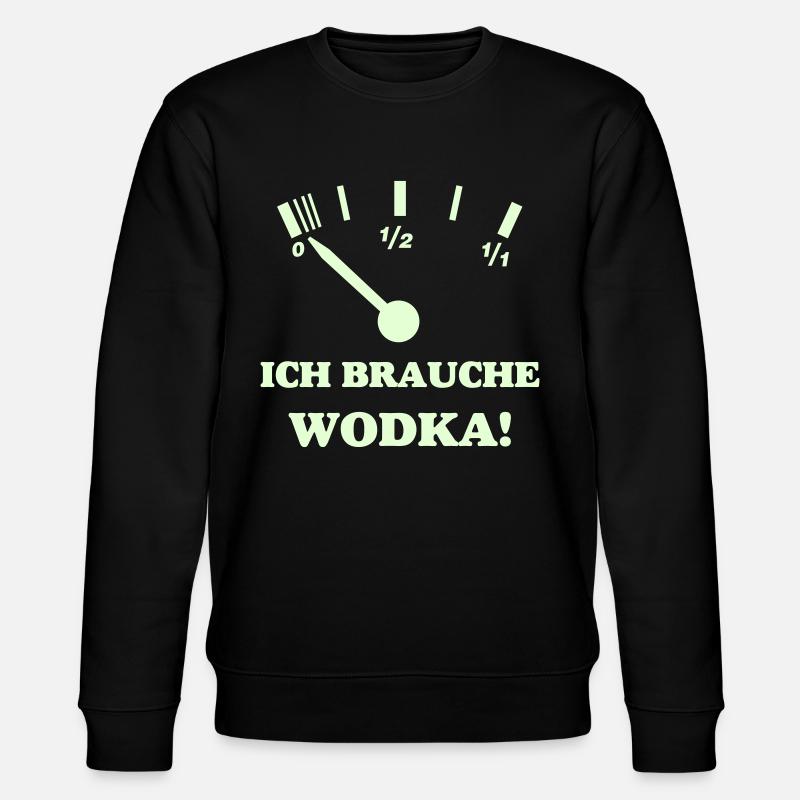 I NEED VODKA - Stanley/Stella CHANGER Unisex Organic Sweatshirt - black