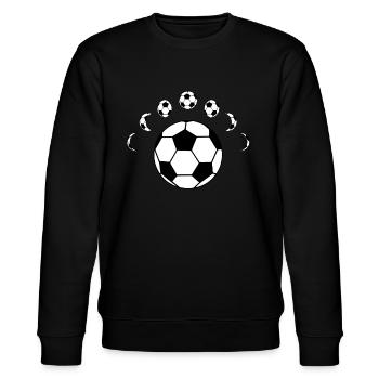 Ballon de foot - Sweat bio CHANGER Stanley/Stella Unisexe - noir - Devant - Nik (191cm) & Marisol (170cm)