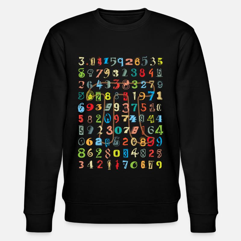 Number Pi Math lessons - Stanley/Stella CHANGER Unisex Organic Sweatshirt - black