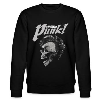 Long live the Punk - Stanley/Stella Unisex Bio-Sweatshirt CHANGER  - Schwarz - Vorne - Nik (191cm) & Marisol (170cm)