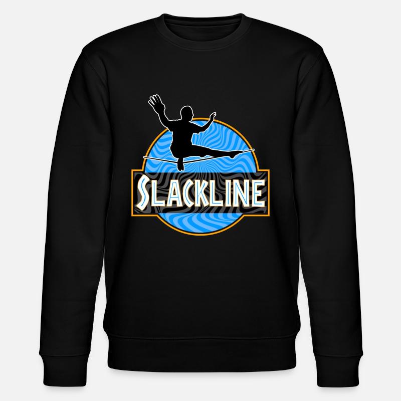 Slackline Slacklining - Stanley/Stella Unisex Bio-Sweatshirt CHANGER  - Schwarz