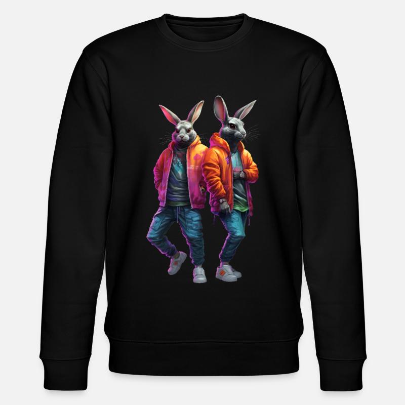 Lapins Hip Hop - Sweat bio CHANGER Stanley/Stella Unisexe - noir