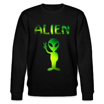 Alien - Stanley/Stella Unisex Bio-Sweatshirt CHANGER  - Schwarz - Vorne - Nik (191cm) & Marisol (170cm)