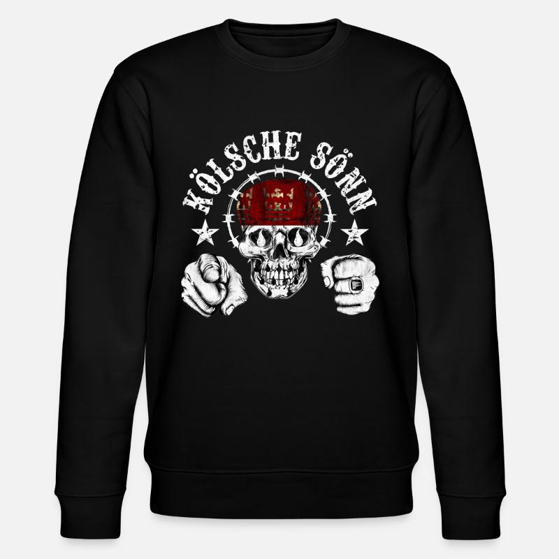 Kölsche Sönn Fight - Stanley/Stella Unisex Bio-Sweatshirt CHANGER  - Schwarz
