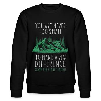 Nature Conservation Planet Ocean - Stanley/Stella CHANGER Unisex Organic Sweatshirt - black - Front - Nik (191cm) & Marisol (170cm)