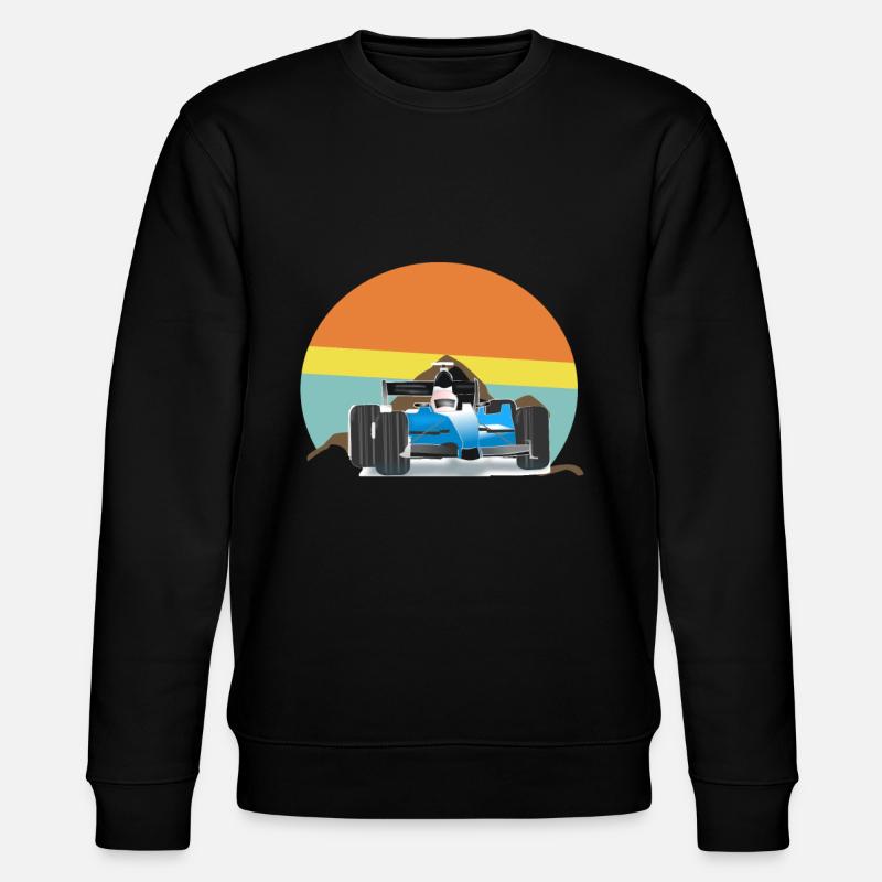 Rennauto am Horizont - Stanley/Stella Unisex Bio-Sweatshirt CHANGER  - Schwarz