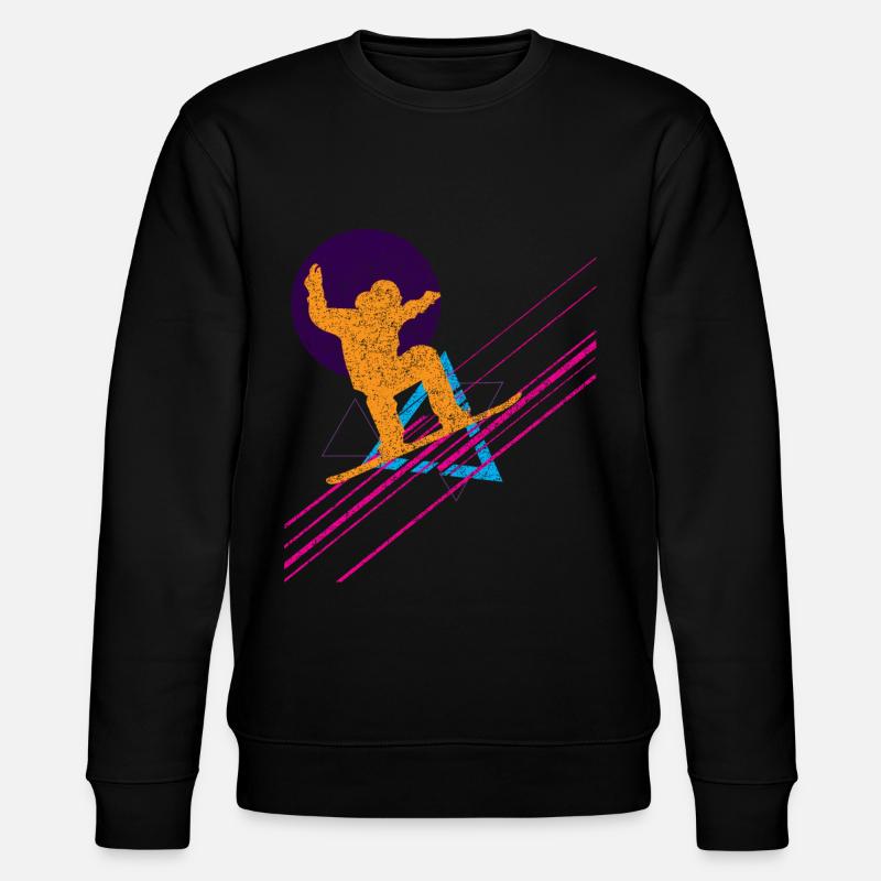 Snowboard vacances d'hiver neige - Sweat bio CHANGER Stanley/Stella Unisexe - noir