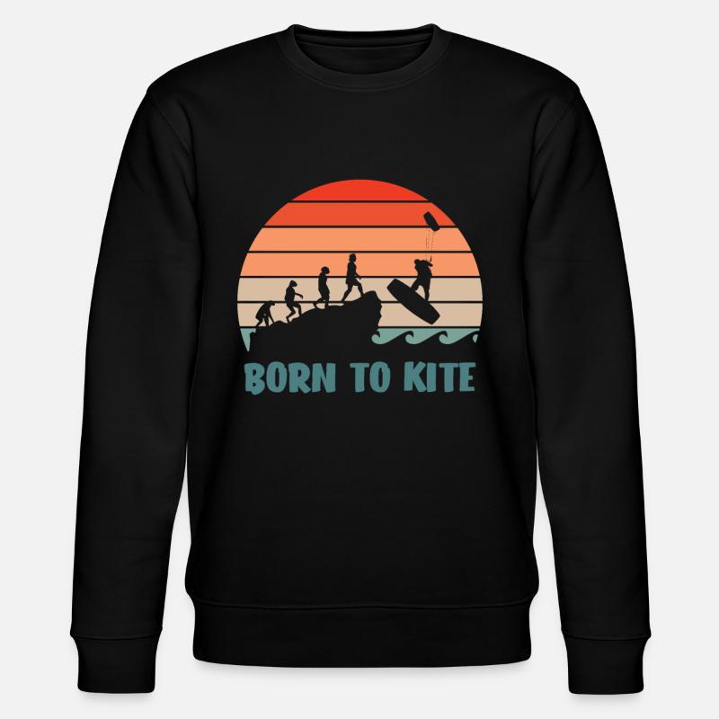 Kitesurfer Kitesurfing Kiteboarding Surfer - Stanley/Stella Unisex Bio-Sweatshirt CHANGER - Schwarz