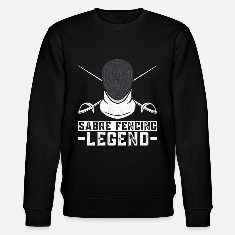 Säbelfecht-Legende - Säbelfecht-Fechter - Stanley/Stella Unisex Bio-Sweatshirt CHANGER  - Schwarz
