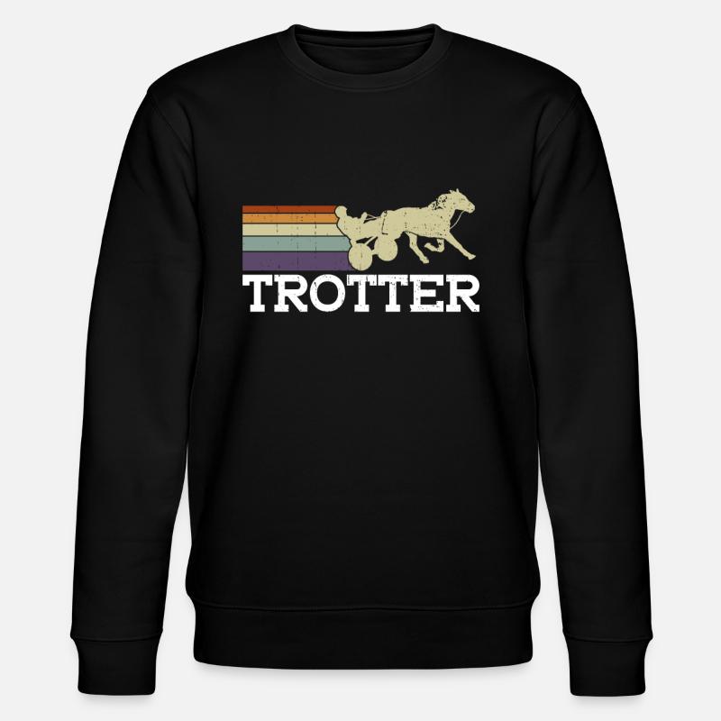 Traber - Pferderennen Trabrennpferd - Stanley/Stella Unisex Bio-Sweatshirt CHANGER  - Schwarz