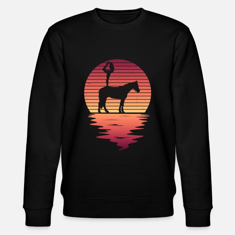 Chevaux de voltige équestre - Sweat bio CHANGER Stanley/Stella Unisexe - noir