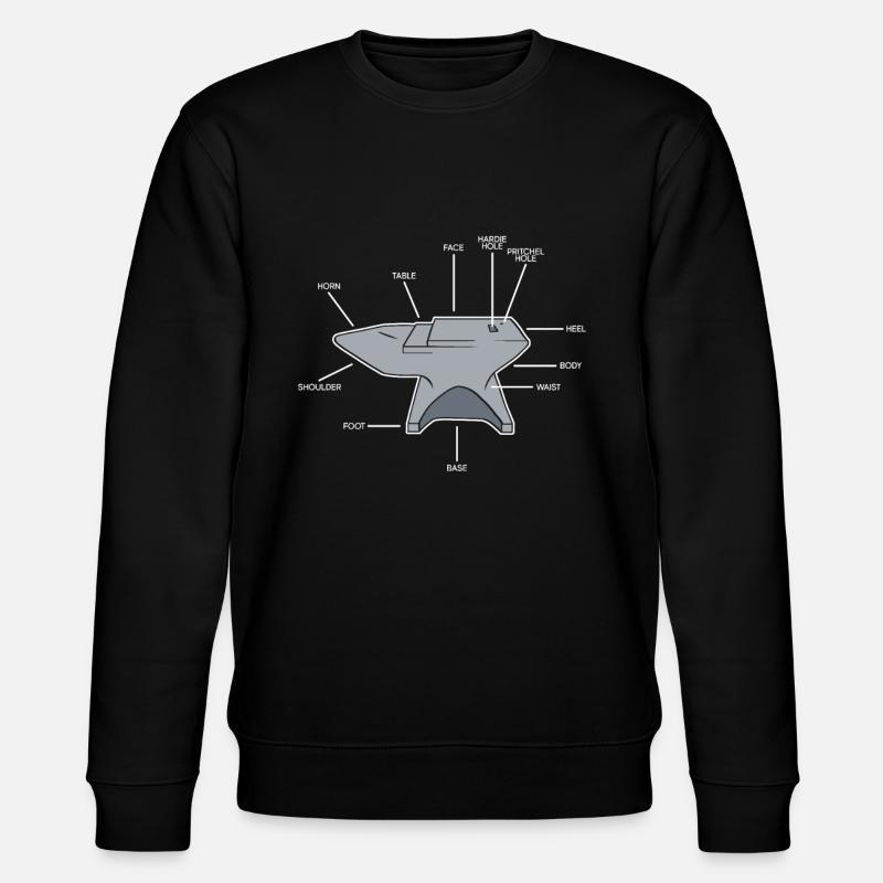 Schmied Schmiede Amboss Metallbauer Metall - Stanley/Stella Unisex Bio-Sweatshirt CHANGER  - Schwarz