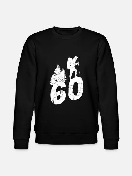 Wandelen 60ste verjaardag Wandelaars 60 jaar outdoor - Stanley/Stella Uniseks bio-sweatshirt CHANGER  - zwart